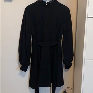 Boohoo balloon sleeve dress